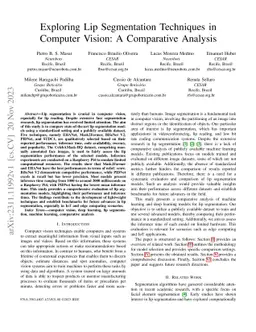 Exploring Lip Segmentation Techniques in Computer Vision: A Comparative
  Analysis