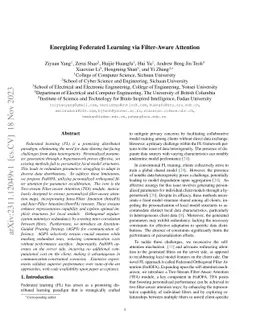 Energizing Federated Learning via Filter-Aware Attention