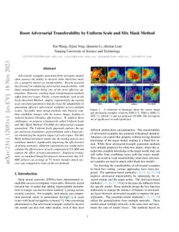 Boost Adversarial Transferability by Uniform Scale and Mix Mask Method