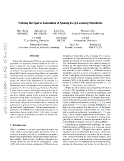 Pursing the Sparse Limitation of Spiking Deep Learning Structures