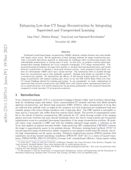 Enhancing Low-dose CT Image Reconstruction by Integrating Supervised and
  Unsupervised Learning