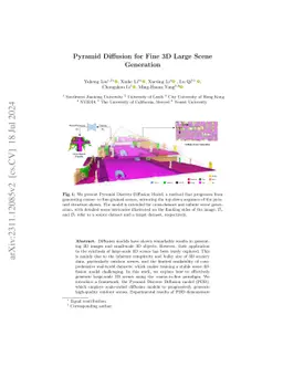 Pyramid Diffusion for Fine 3D Large Scene Generation