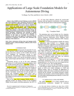 Applications of Large Scale Foundation Models for Autonomous Driving
