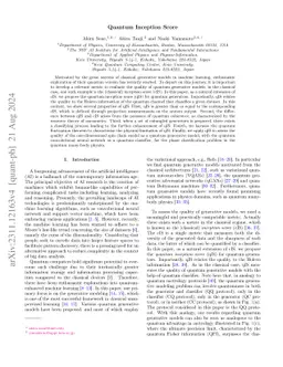 Quantum Inception Score