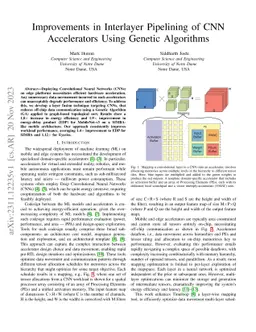 Improvements in Interlayer Pipelining of CNN Accelerators Using Genetic
  Algorithms