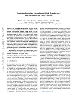 Equipping Pretrained Unconditional Music Transformers with Instrument
  and Genre Controls