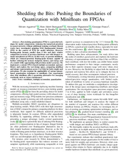 Shedding the Bits: Pushing the Boundaries of Quantization with
  Minifloats on FPGAs