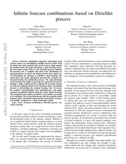 Infinite forecast combinations based on Dirichlet process