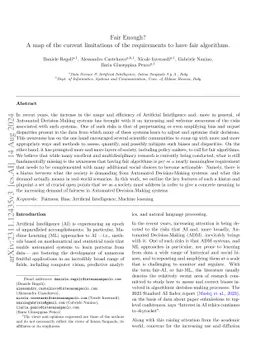 Fair Enough? A map of the current limitations of the requirements to
  have "fair" algorithms