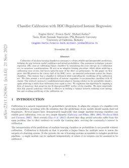 Classifier Calibration with ROC-Regularized Isotonic Regression