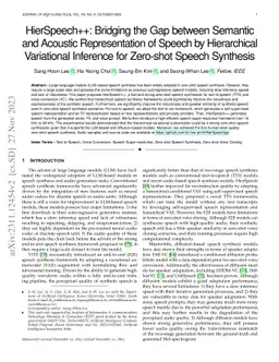 HierSpeech++: Bridging the Gap between Semantic and Acoustic
  Representation of Speech by Hierarchical Variational Inference for Zero-shot
  Speech Synthesis