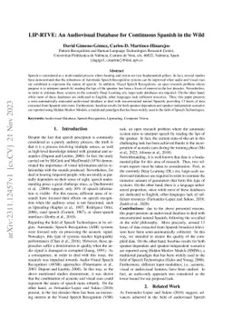 LIP-RTVE: An Audiovisual Database for Continuous Spanish in the Wild