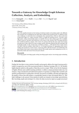 Towards a Gateway for Knowledge Graph Schemas Collection, Analysis, and
  Embedding