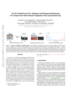 GLAD: Global-Local View Alignment and Background Debiasing for
  Unsupervised Video Domain Adaptation with Large Domain Gap