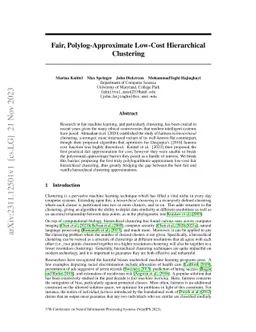 Fair Polylog-Approximate Low-Cost Hierarchical Clustering