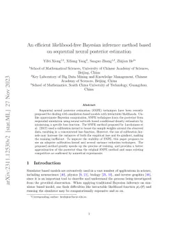 An efficient likelihood-free Bayesian inference method based on sequential neural posterior estimation