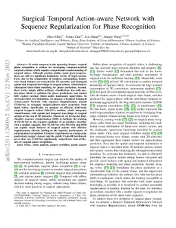 Surgical Temporal Action-aware Network with Sequence Regularization for
  Phase Recognition