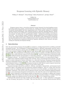 Koopman Learning with Episodic Memory