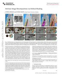 Intrinsic Image Decomposition via Ordinal Shading