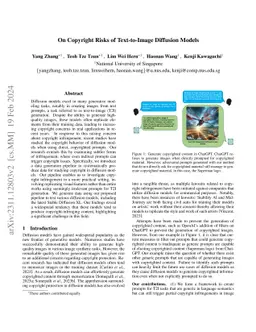 On Copyright Risks of Text-to-Image Diffusion Models