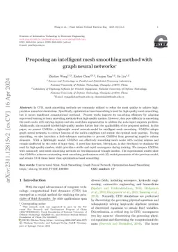 Proposing an intelligent mesh smoothing method with graph neural
  networks