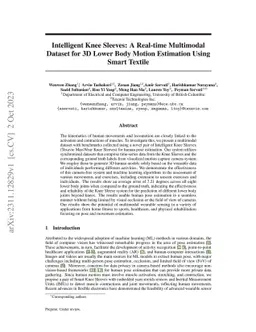 Intelligent Knee Sleeves: A Real-time Multimodal Dataset for 3D Lower
  Body Motion Estimation Using Smart Textile