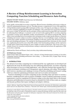 A Review of Deep Reinforcement Learning in Serverless Computing:
  Function Scheduling and Resource Auto-Scaling