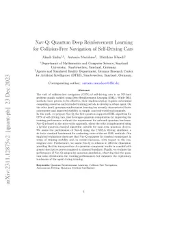 Nav-Q: Quantum Deep Reinforcement Learning for Collision-Free Navigation
  of Self-Driving Cars