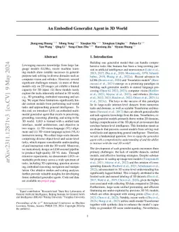 An Embodied Generalist Agent in 3D World