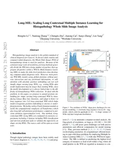Long-MIL: Scaling Long Contextual Multiple Instance Learning for
  Histopathology Whole Slide Image Analysis