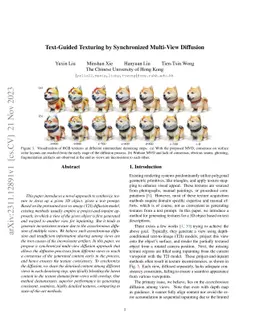 Text-Guided Texturing by Synchronized Multi-View Diffusion