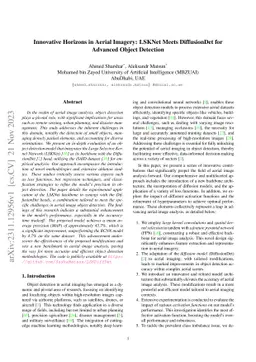 Innovative Horizons in Aerial Imagery: LSKNet Meets DiffusionDet for
  Advanced Object Detection