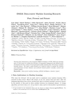 DMLR: Data-centric Machine Learning Research -- Past, Present and Future