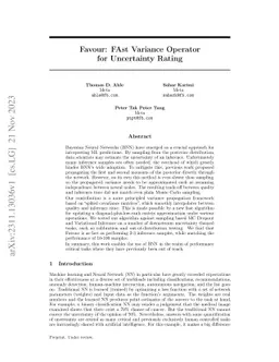 Favour: FAst Variance Operator for Uncertainty Rating