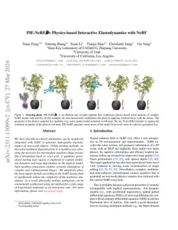 PIE-NeRF: Physics-based Interactive Elastodynamics with NeRF