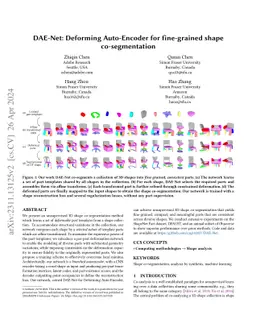DAE-Net: Deforming Auto-Encoder for fine-grained shape co-segmentation