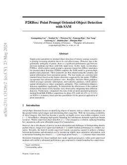 P2RBox: Point Prompt Oriented Object Detection with SAM