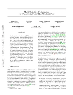 Multi-Objective Optimization via Wasserstein-Fisher-Rao Gradient Flow
