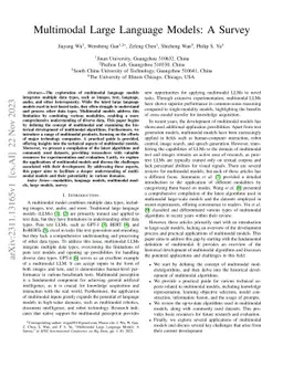 Multimodal Large Language Models: A Survey