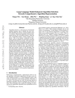 Large Language Model-Enhanced Algorithm Selection: Towards Comprehensive
  Algorithm Representation