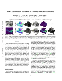 NeISF: Neural Incident Stokes Field for Geometry and Material Estimation