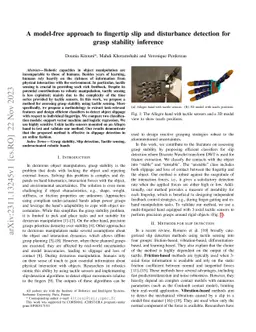 A model-free approach to fingertip slip and disturbance detection for
  grasp stability inference