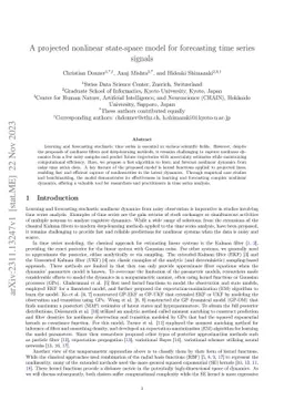 A projected nonlinear state-space model for forecasting time series signals