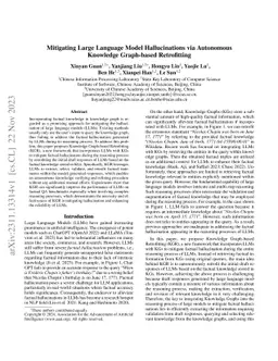 Mitigating Large Language Model Hallucinations via Autonomous Knowledge
  Graph-based Retrofitting