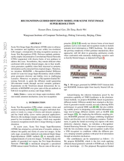 Recognition-Guided Diffusion Model for Scene Text Image Super-Resolution