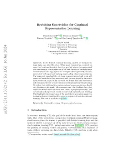 Revisiting Supervision for Continual Representation Learning