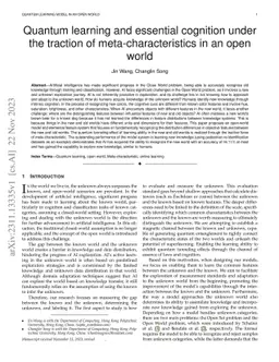 Quantum learning and essential cognition under the traction of
  meta-characteristics in an open world
