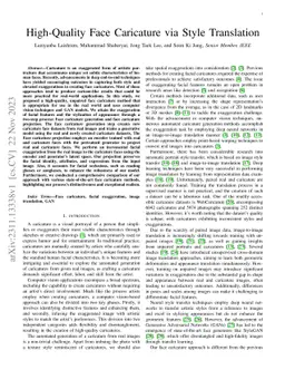 High-Quality Face Caricature via Style Translation