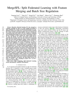 MergeSFL: Split Federated Learning with Feature Merging and Batch Size
  Regulation