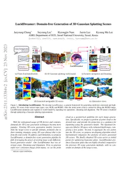 LucidDreamer: Domain-free Generation of 3D Gaussian Splatting Scenes